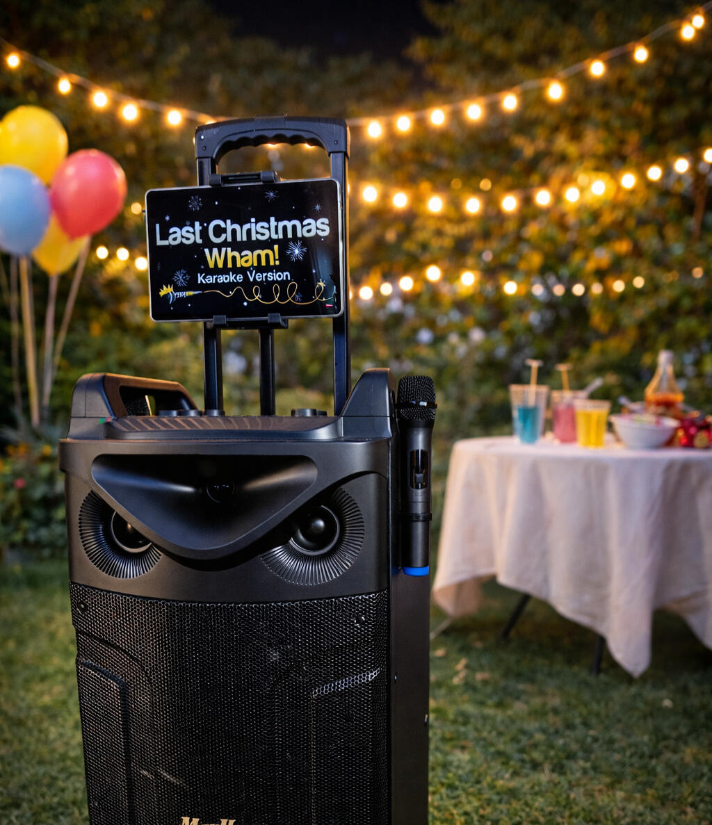 Soundanlage mit Lautsprecher und Mikrofon für Party und Events